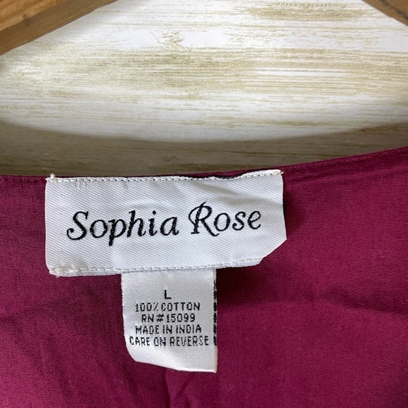 Vintage NWT Red Cotton Floral Embroidered Vest - Picture 4 of 5